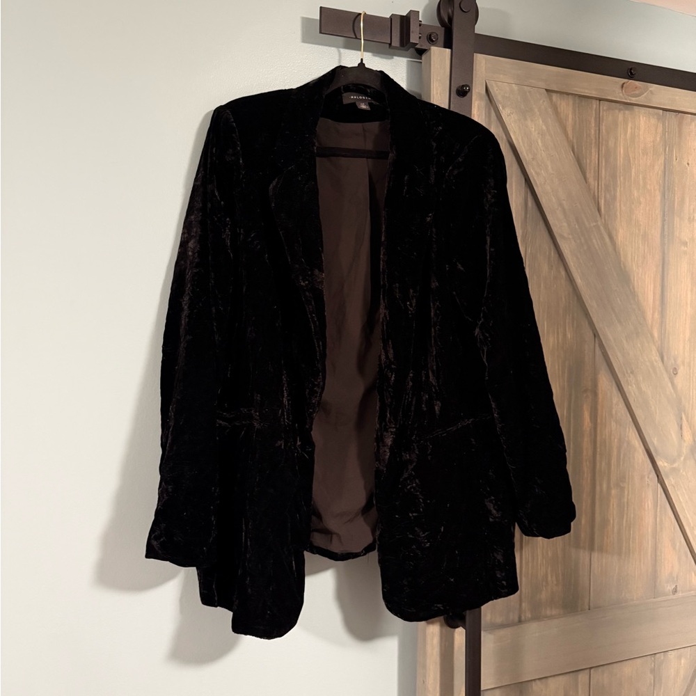 Halogen Black Velvet Women's Blazer